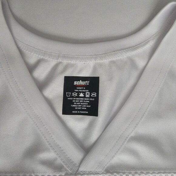 Schutt White Porthole Mesh Pro-Cut Adult Football Jersey Men's Varsity Small - Picture 5 of 10